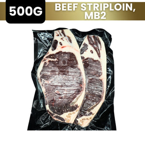 BEEF STRIPLOIN, MB2|| 500 GMS