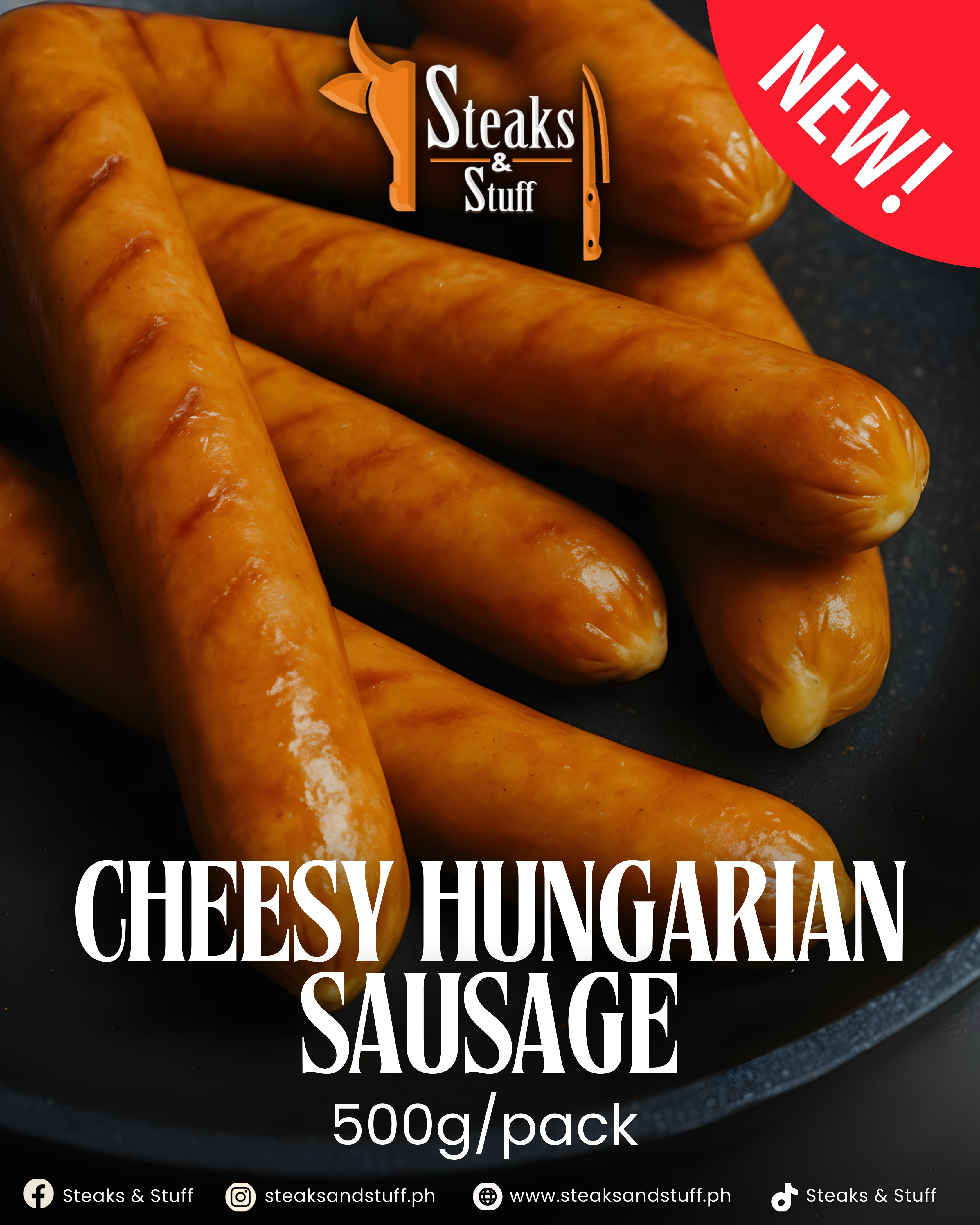 Steaks & Stuff Cheesy Hungarian Sausage || 500g