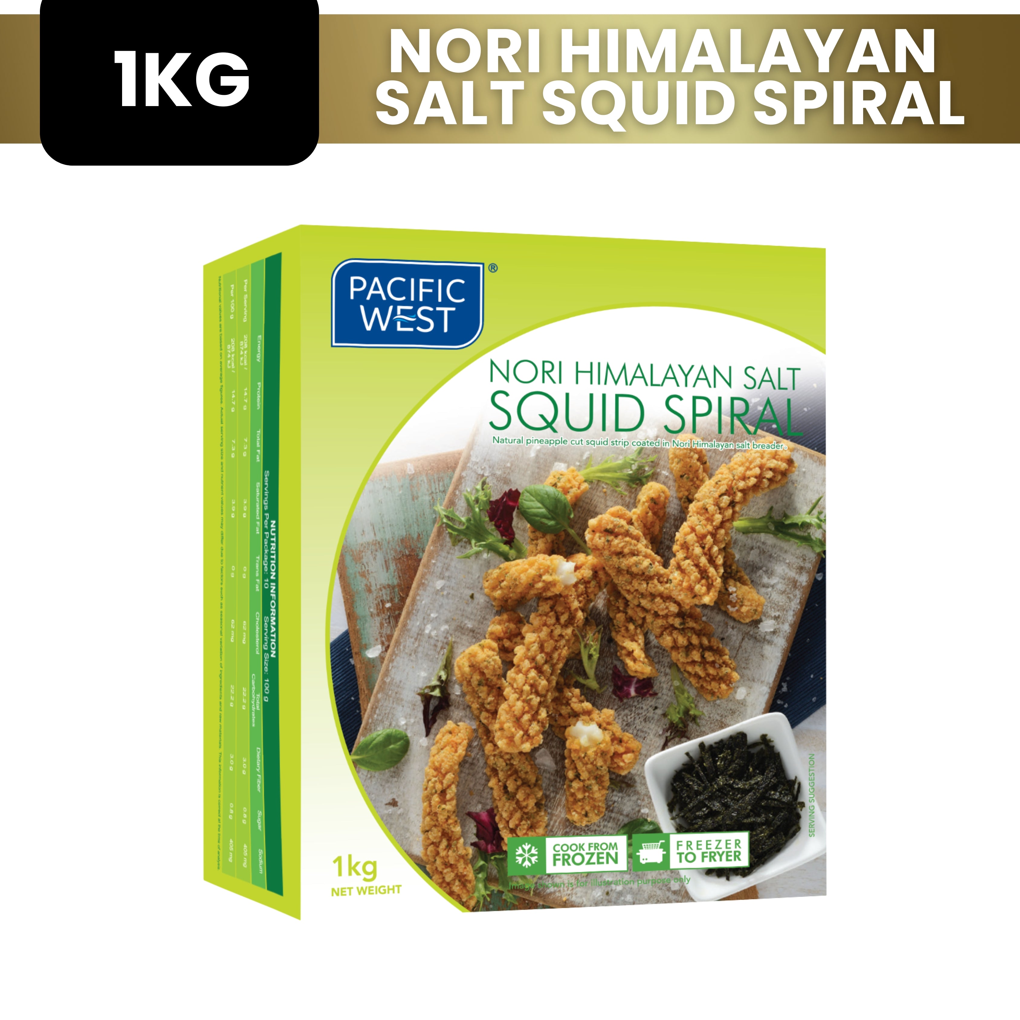 Pacific West Nori Himalayan Salt Squid Spiral || 1kg