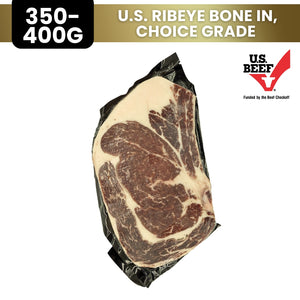 U.S. RIB EYE BONE IN, CHOICE GRADE || 400g